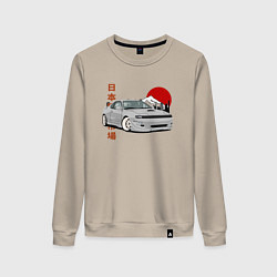 Свитшот хлопковый женский Celica gt-four st183 JDM, цвет: миндальный