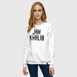 Свитшот хлопковый женский Jah Khalib - ЛОГО, цвет: белый — фото 2