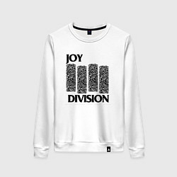 Свитшот хлопковый женский Joy Division - rock, цвет: белый