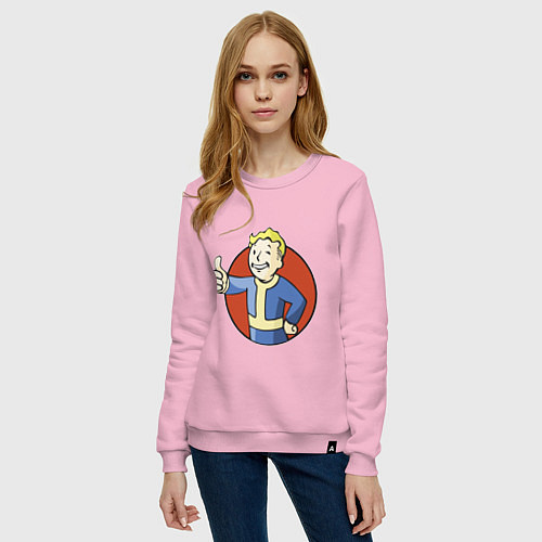 Женский свитшот Vault boy like / Светло-розовый – фото 3