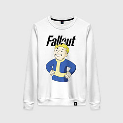 Свитшот хлопковый женский Fallout blondie boy, цвет: белый