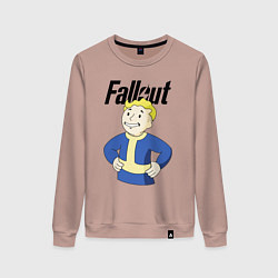 Свитшот хлопковый женский Fallout blondie boy, цвет: пыльно-розовый
