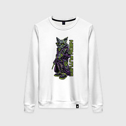 Женский свитшот Неоновый волк в очках