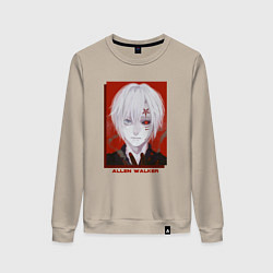 Свитшот хлопковый женский Грустный Аллен - D Gray man, цвет: миндальный