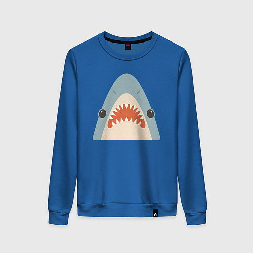 Женский свитшот Милая маленькая акула / Синий – фото 1