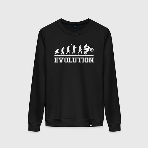 Женский свитшот Мото-эволюция / Черный – фото 1