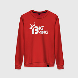 Свитшот хлопковый женский Bigbang logo, цвет: красный