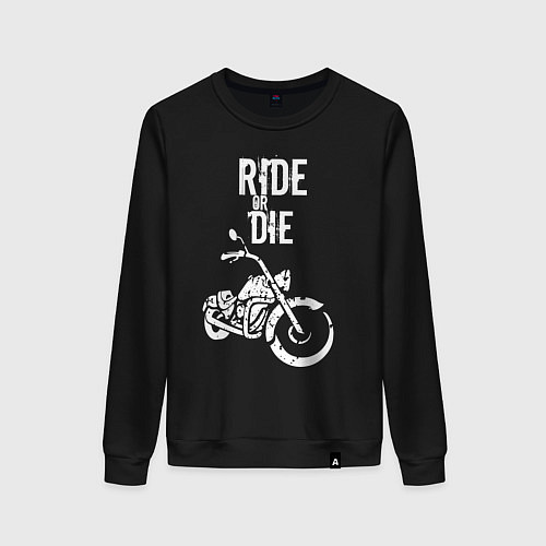 Женский свитшот Ride or Die винтаж / Черный – фото 1