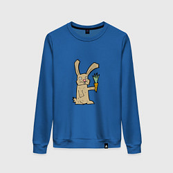 Свитшот хлопковый женский Rabbit & Carrot, цвет: синий