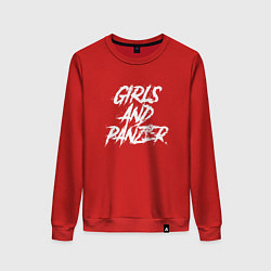 Свитшот хлопковый женский Girls und Panzer logo, цвет: красный