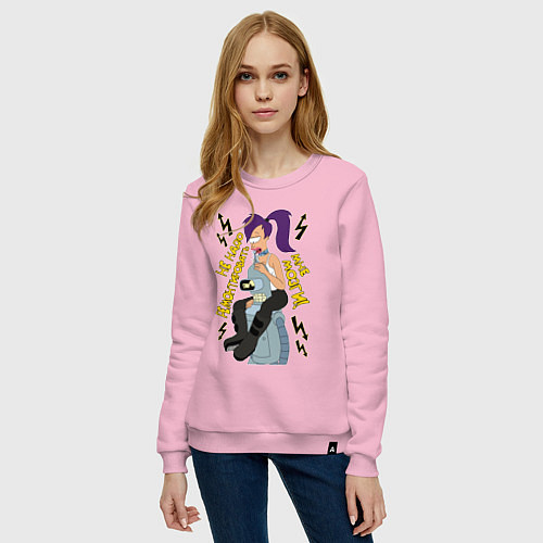 Женский свитшот Benders brains / Светло-розовый – фото 3