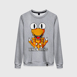 Свитшот хлопковый женский Радужные друзья - Оранжевый, цвет: меланж