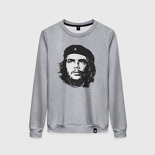 Женский свитшот Че Гевара - рисунок / Меланж – фото 1
