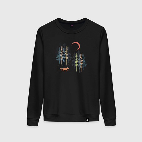 Женский свитшот Лисий Лес / Черный – фото 1