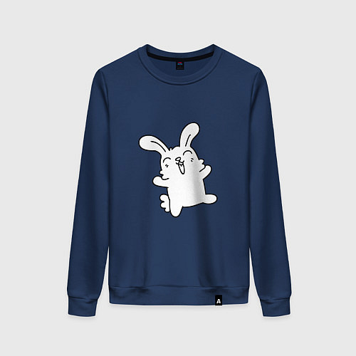 Женский свитшот Happy Bunny / Тёмно-синий – фото 1