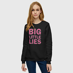 Свитшот хлопковый женский Big Little Lies logo, цвет: черный — фото 2