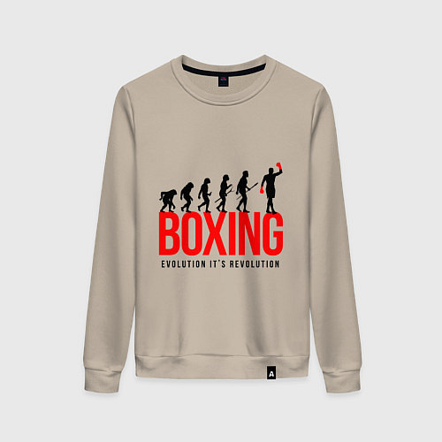 Женский свитшот Boxing evolution / Миндальный – фото 1