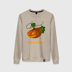 Свитшот хлопковый женский Trembling pumpkin, цвет: миндальный