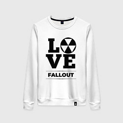 Свитшот хлопковый женский Fallout love classic, цвет: белый