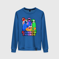 Свитшот хлопковый женский Радужные друзья персонажи игры, цвет: синий