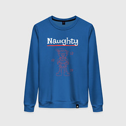 Свитшот хлопковый женский Naughty elf, цвет: синий