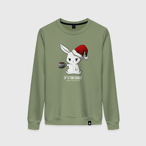 Женский свитшот Bunny its too early / Авокадо – фото 1