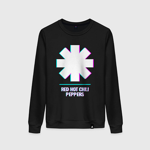 Женский свитшот Red Hot Chili Peppers glitch rock / Черный – фото 1
