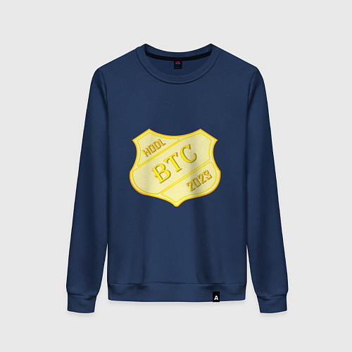 Женский свитшот Bitcoin 2023 / Тёмно-синий – фото 1