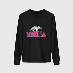 Свитшот хлопковый женский Momzilla, цвет: черный
