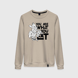 Женский свитшот Ты то , что ешь