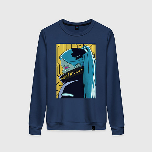Женский свитшот Киберпанк Ребекка / Тёмно-синий – фото 1