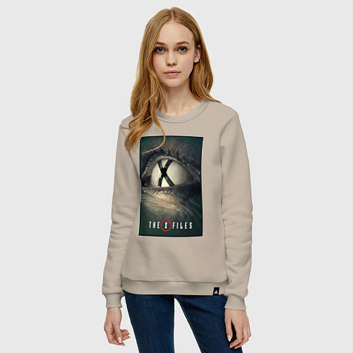 Женский свитшот X - Files poster / Миндальный – фото 3