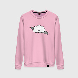 Свитшот хлопковый женский Cloud Strife, цвет: светло-розовый