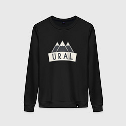 Свитшот хлопковый женский URAL, цвет: черный