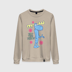Свитшот хлопковый женский Lumpy, цвет: миндальный