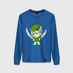 Свитшот хлопковый женский Angry Flippy, цвет: синий