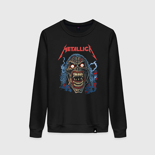 Женский свитшот Metallica skull / Черный – фото 1