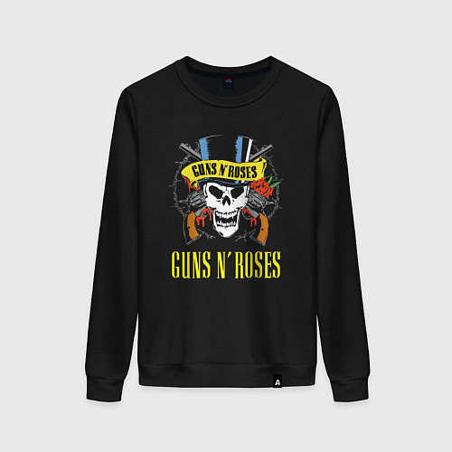 Женский свитшот Guns n roses Skull / Черный – фото 1