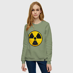Свитшот хлопковый женский Atomic Nuclear, цвет: авокадо — фото 2