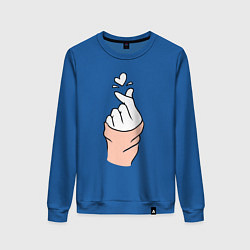 Свитшот хлопковый женский Hand click, цвет: синий