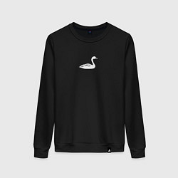 Свитшот хлопковый женский Minimal goose, цвет: черный