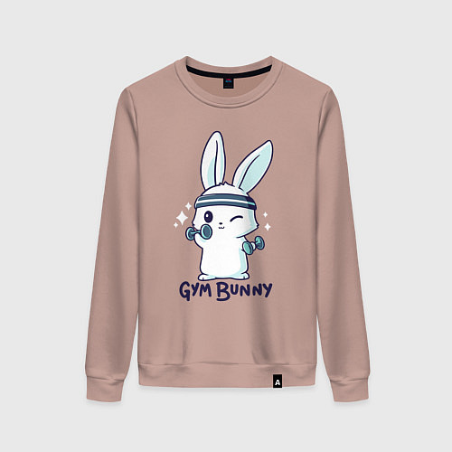 Женский свитшот Gym bunny / Пыльно-розовый – фото 1