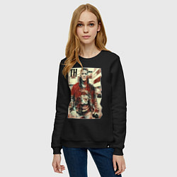 Свитшот хлопковый женский Том Харди - кинозвезда, цвет: черный — фото 2