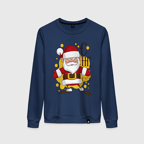 Женский свитшот С новым годом ёпта / Тёмно-синий – фото 1