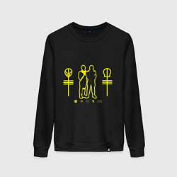 Свитшот хлопковый женский Twenty one pilots signs, цвет: черный