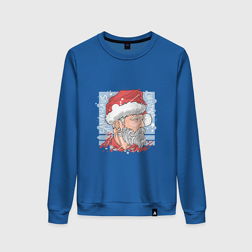 Женский свитшот Claus christmas / Синий – фото 1