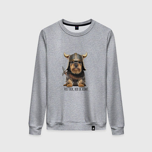 Женский свитшот Собака Ver thik, her ek kom / Меланж – фото 1