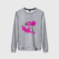 Свитшот хлопковый женский Acid hill pink, цвет: меланж