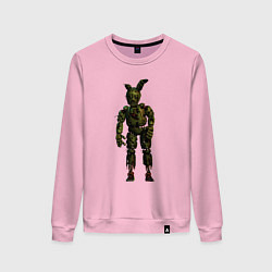 Свитшот хлопковый женский Springtrap, цвет: светло-розовый