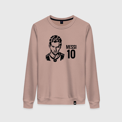 Женский свитшот Messi 10 / Пыльно-розовый – фото 1